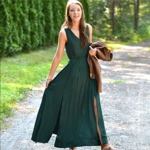 Green goddess maxi dress